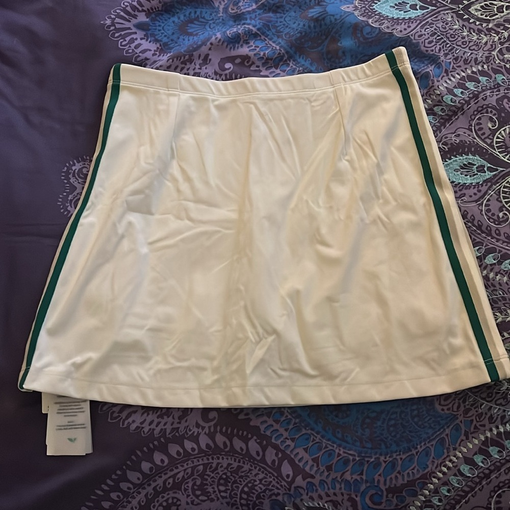 NWT Anthropologie Lune Active River Lift Striped Mini Skirt in Cream - Picture 5 of 9